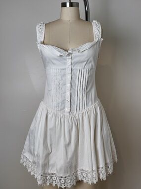 Forever 21 White Lace Trim Mini Dress